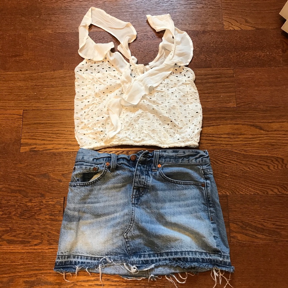 Free people white tank top